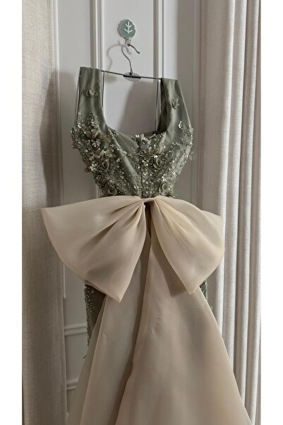 FAKHM AL SAWAR Luxurious olive-patterned dress