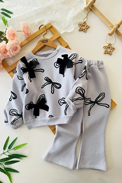 Minigimin Cicileri Зимно комплектче от кадифе с панделки за момичета My Littl...