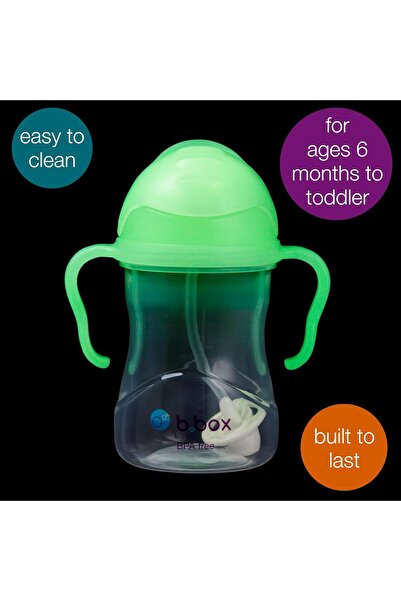b.box Sippy Cup with Weighted Straw (Glow in the Dark, 8oz)