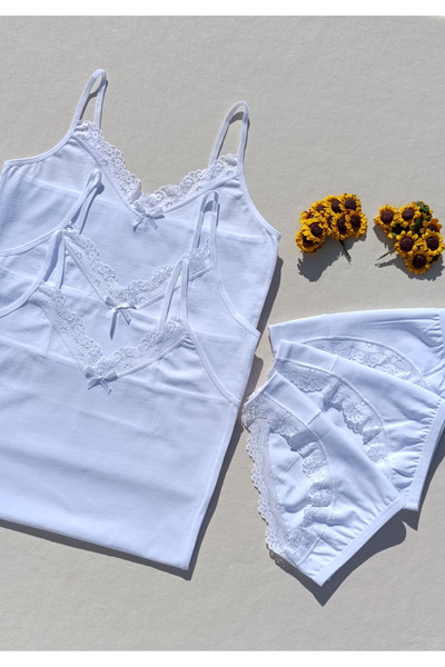 siyalife Lacy Soft Textured Colorful 3-Piece Women's Athlete Panties Underwear Set