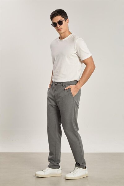 BARRELS AND OIL Men's World Elastic Waist Trousers - Gray