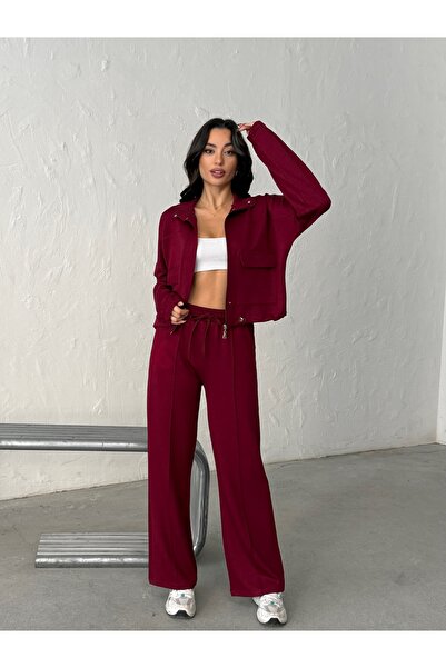 BEJNA Women's Bomber Jacket Pants Modal Set