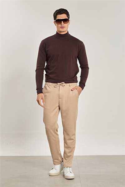 BARRELS AND OIL Men's Basic Jogger Pants - Beige