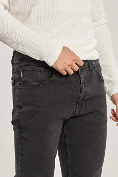 BARRELS AND OIL Men's regular fit jean bolero pants - smoke