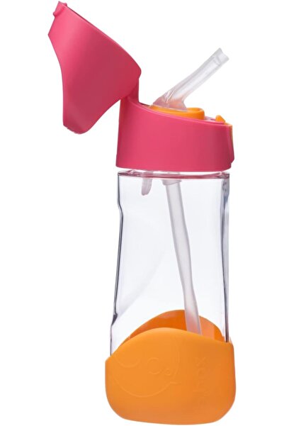 b.box زجاجة تريتان سترو سعة 15 أونصة - ميلك شيك الفراولة (450 مل)