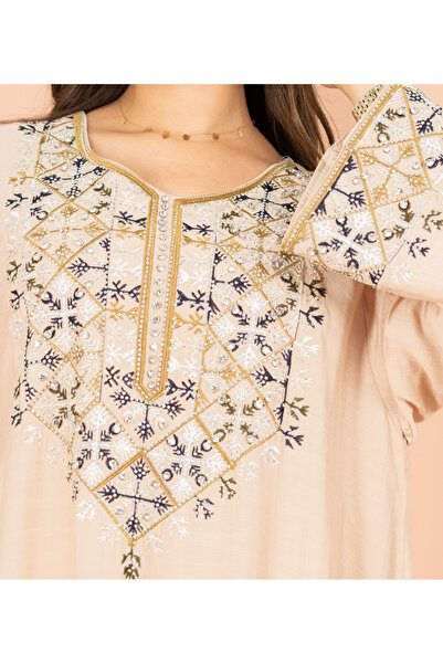 IKKXA Straight Cut Classic Embroidery Patterns Jalabiya