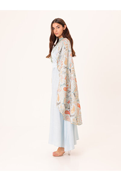 IKKXA Floral Embroidery Luxury Cape Jalabiya