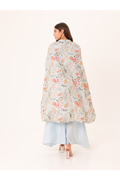 IKKXA Floral Embroidery Luxury Cape Jalabiya