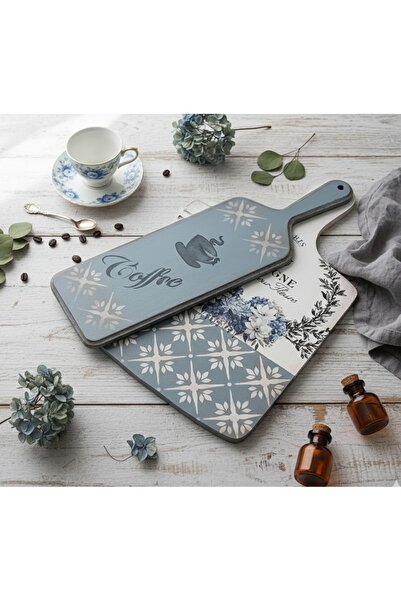 FAHA NATURAL Dekoratif sunum tahtası 2 li mutfak tezgah üstü iskandinav tarzı...