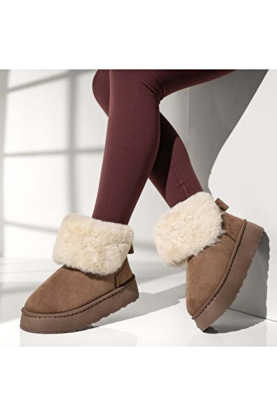 Modlet.ro Women's short brown boots Ugg type MOD14112