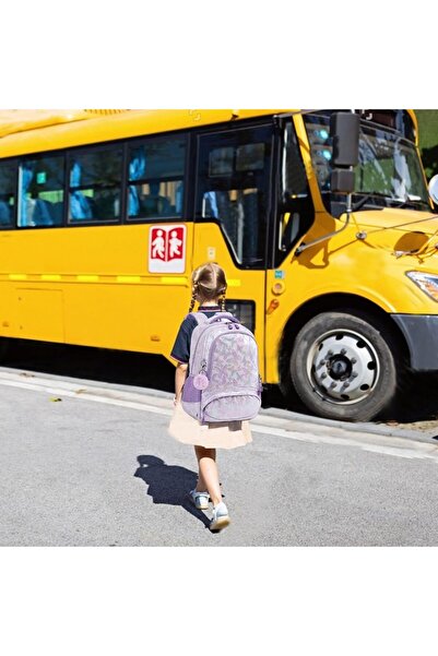 Generic Butterfly Print Lilac/Lavender 3-in-1 Children's Backpack Set with Lunch Bag (Shimmery Purple)
