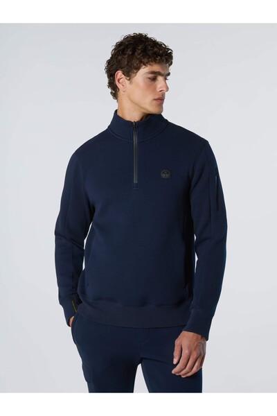 North Sails Yarım Fermuarlı Dik Yaka Sweatshirt