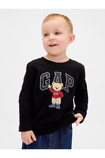 GAP Erkek Bebek Siyah Logo T-Shirt