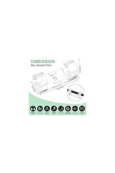 URAQT 30 Pieces Adhesive Wall Cable Clips (Transparent)