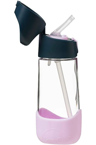 b.box Tritan Drink & Water Bottle | Easy Grip Bottle and Leakproof Lid | 450ml (Indigo Rose)