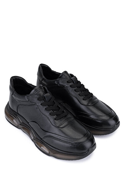 Tamer Tanca Erkek Siyah Deri Sneakers & Spor Ayakkabı