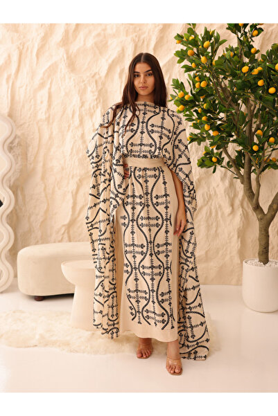 IKKXA Geometric Luxury Embroidered Jalabiya