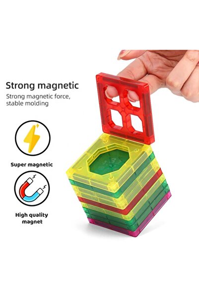 Generic Magnetic Track Blocks - Educational Building Blocks Toy, 47 Pieces