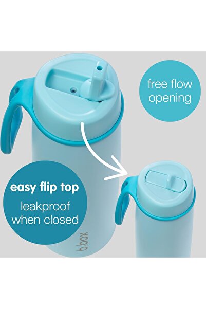 b.box Triple Insulated 23oz Water Bottle with Stainless Steel Straw