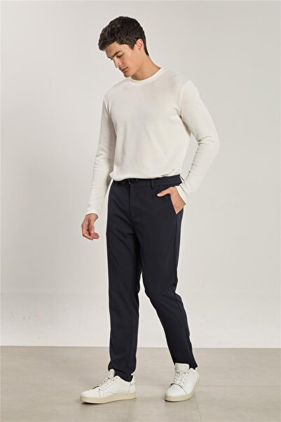 BARRELS AND OIL بنطلون رجالي من وورلد بخصر مطاطي - أزرق داكن