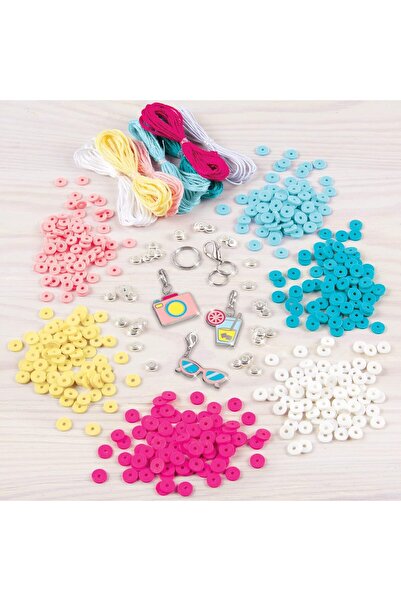 Make It Real 2901317 Heishi Bead Jewellery Set, DIY Bracelets, Creative Kit for Children, Multi-Colo