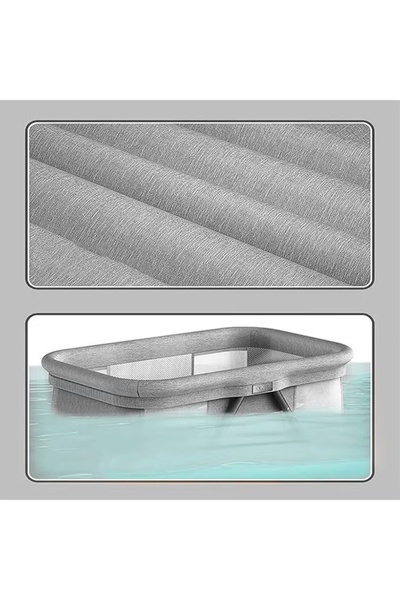 hibobi Movable Folding Baby Cradle Bed Anti-Spitting Up Adjustable Height - Grey