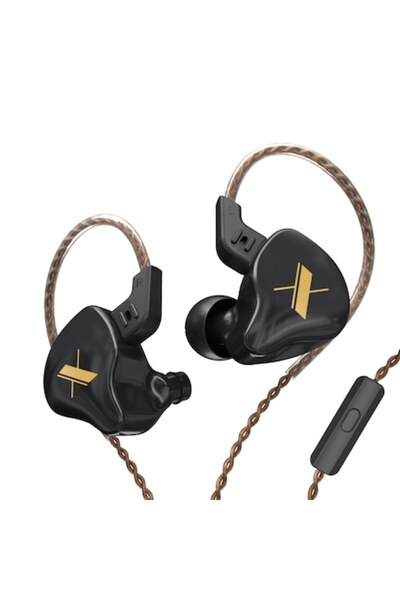 KZ Căști intraauriculare EDX cu fir de 3,5 mm, bas HIFI dinamic, izolare fonică - negre