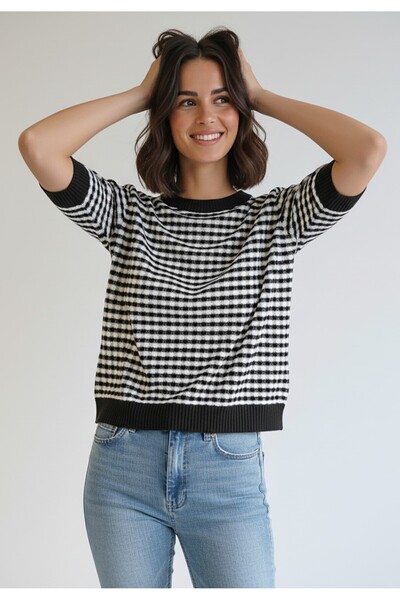 Figl Pullover - Short sleeve sweater - Black M1266 size M