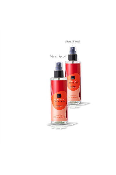AVON Perfect Nonsense Peppery Peaches Vücut Spreyi - 200ml İkili Set