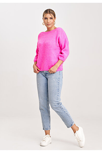 Figl Women's sweater with 3/4 sleeves, purple M993, one size fits all