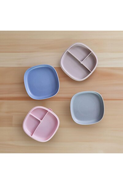 b.box 2-in-1 Suction Plate (Ocean) – Removable Divider, Strong Suction, Dishwasher Safe