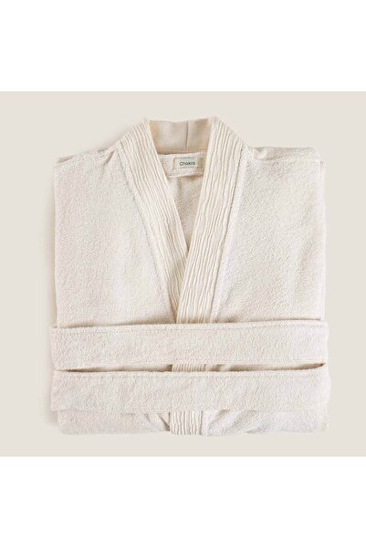 Chakra Merta Kadın Bornoz Natural