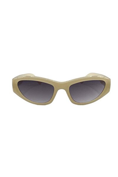 INFLUENCE Germany - Rectangular Sunglasses for Women – Cream Frame, UV Protection