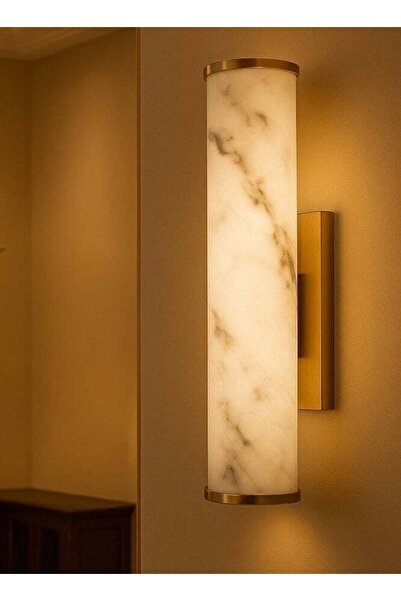 Generic Modern Marble Wall Sconce – 16W – Warm Yellow Light – 40×8 cm