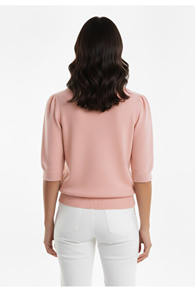 Figl Women's V-neck sweater - Pink sweater M1258 size M