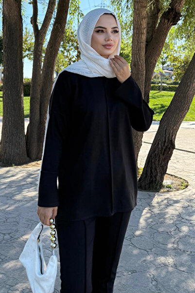 benguen Double Suit with Stitching Detail Z5689 Black