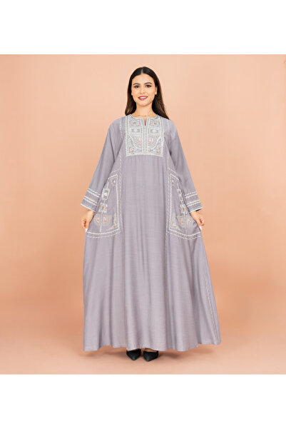 IKKXA Solid Jalabiya Crystal Details Wide Cut Arabisque