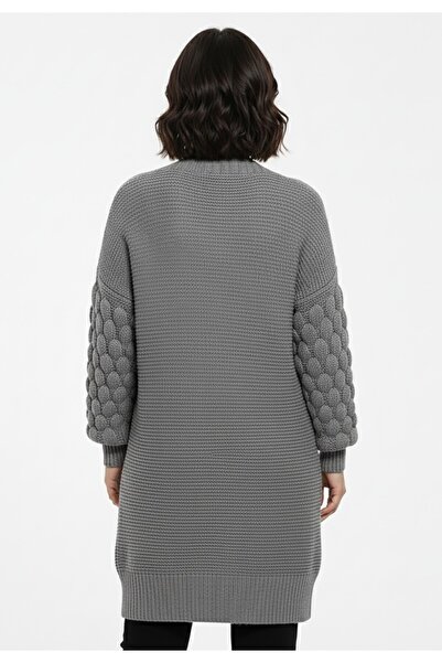 Figl Button cardigan - Oversized cardigan - Grey cardigan M1270 size M