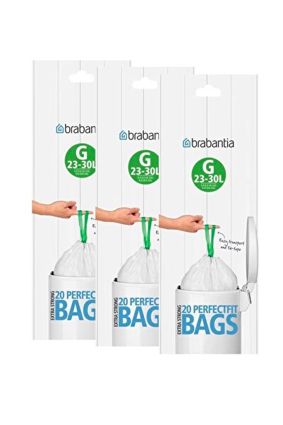 Brabantia Bin Bags Size G 23-30 Litre (3 of 20 Bags 60bags)
