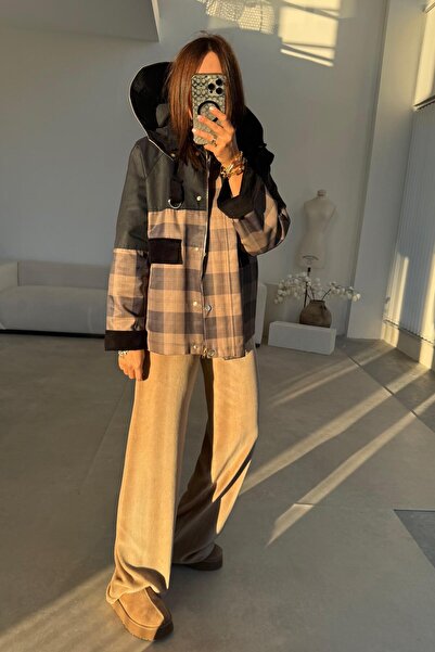 ELVAN TOLON Bitter Yellow Velvet Corded Fabric Trousers