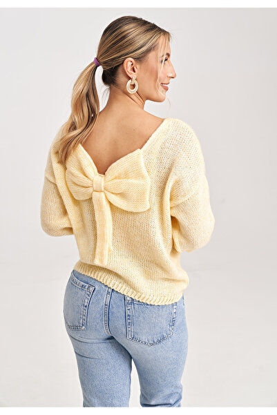 Figl Women's sweater with 3/4 sleeves, yellow M993, universal size