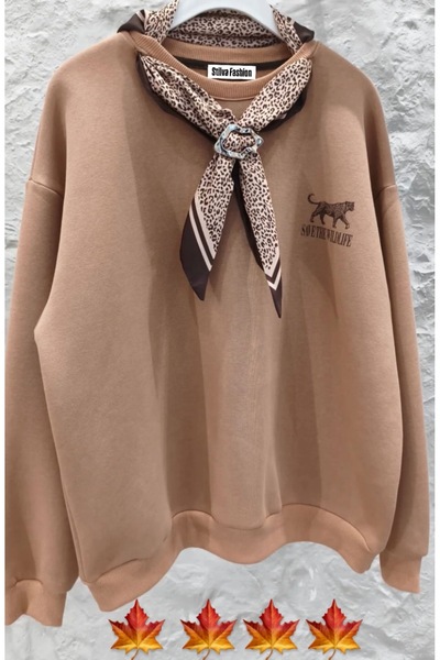MODEL Yeni sezon fular detaylı Kadın sweatshirt