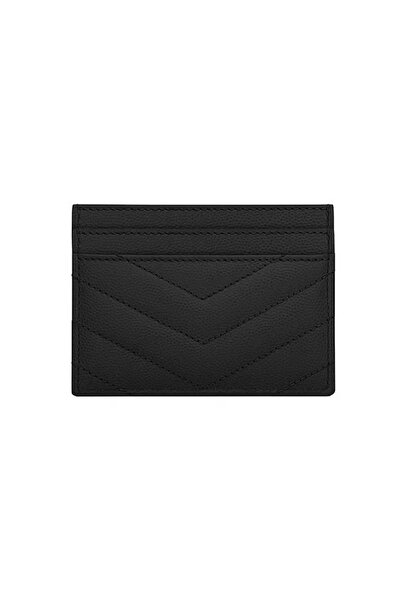 Yves Saint Laurent (YSL) SAINT LAURENT Logo Leather Card Holder 10.5*7.5*0.5 (Gold Label)