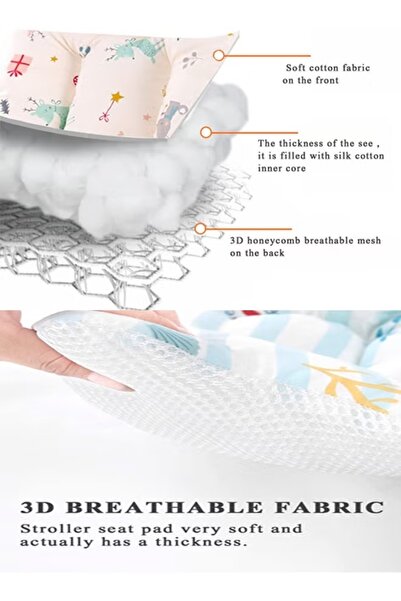 Generic Baby Stroller Cushion Seat Pad Stroller Seat Liner 3D Mesh Pram Pushchair Seat Liners Universal