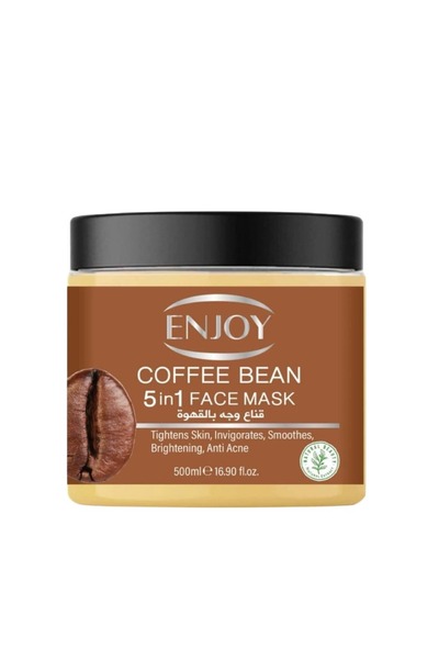 Enjoy قناع الوجه 5 في 1 بحبوب القهوة 500 مل