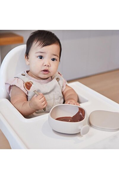 b.box Baby Bowl with Suction Cup & Lid - 100% Platinum Silicone, Single Handle