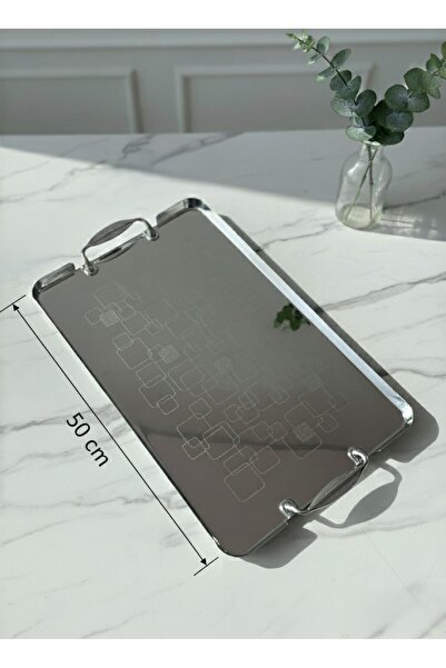 Alamtiaz A new and elegant design steel serving tray set