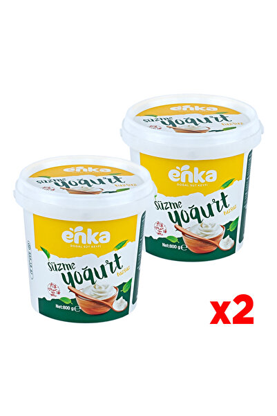 enka süt Süzme Yoğurt Tam Yağlı Tuzsuz - 2'li - 800 g