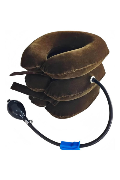 StartONTeam Guler cervical moale și gonflabil pentru spondiloză și hernie cervicală, maro