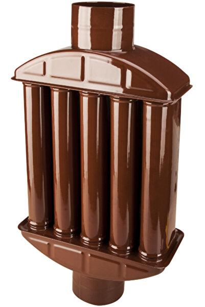 Evotools Recuperator Căldură Emailat Maro Ø120 mm - Compatibil Sobe și Șeminee